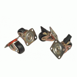 Kit de 4 roues pour baies (dont 2 avec freins) Kit de 4 roues pour baies (dont 2 avec freins)