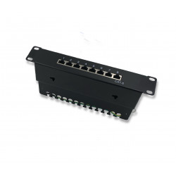 Panneau 10" 1U équiupé et blindé Cat.6 8 ports