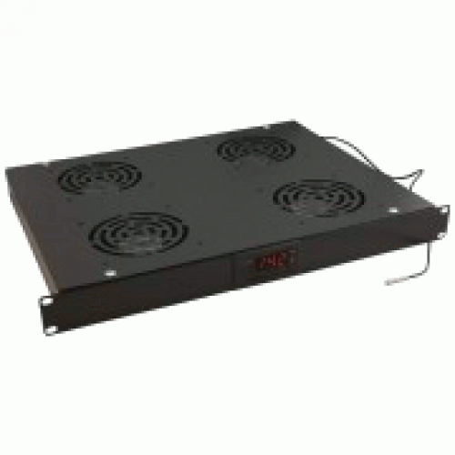 Panneau 19" 1U 4 ventilateurs + thermostat