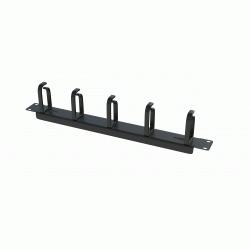 Panneau 19" 1U guide câbles Noir Panneau 19" 1U guide câbles Noir