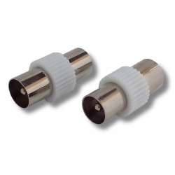 Adaptateur 9.5mm mâle / mâle blanc