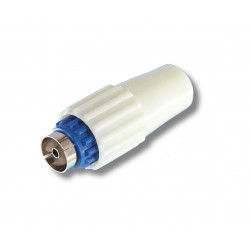 Adaptateur coaxial 9.5mm à visser blanc Adaptateur coaxial 9.5mm à visser blanc