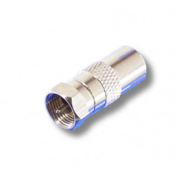 Fiche F mâle / coaxial 9.5mm femelle métal Fiche F mâle / coaxial 9.5mm femelle métal