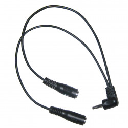 Câble Jack 3.5mm stéréo mâle / 2 Jacks 3.5mm stéréo femelle 0m20 Noir