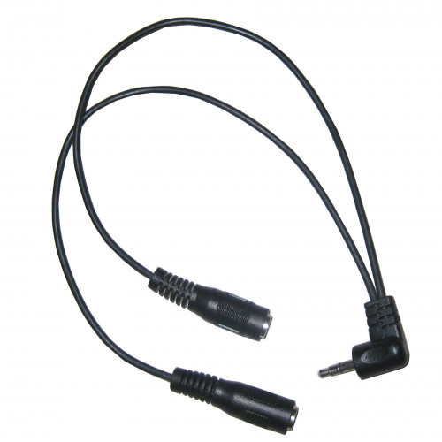 Câble Jack 3.5mm stéréo mâle / 2 Jacks 3.5mm stéréo femelle 0m20 Noir