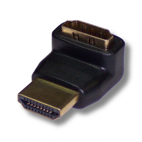 HDMI male / female adapter right angled