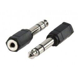 Adaptateur Jack 6,35 mm stéréo mâle vers Jack 3,5 mm mono femelle
