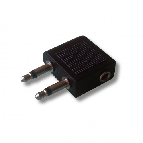 Adaptateur audio avion 2 x Jack 3,5 mm mono mâle vers Jack 3,5 mm stéréo femelle