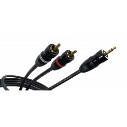 3.5mm stereo male / 2 x RCA male 0m50