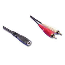3.5mm stereo female / 2 x RCA male 0m20