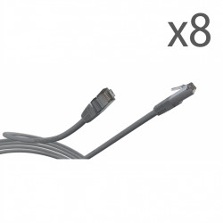 Kit de 8 x Cordons RJ45 Cat.6 F/UTP 50cm gris Kit de 8 x Cordons RJ45 Cat.6 F/UTP 50cm gris