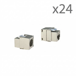 Kit de 24 x Noyaux Keystone Cat.6A blindés courts