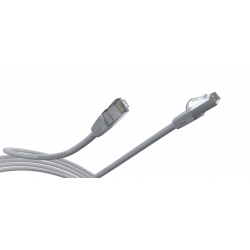 Cordon RJ45 Cat.6A S/FTP 30cm blanc