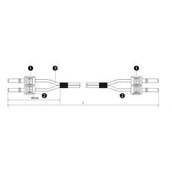 Cordon duplex fibre POF Avago HFBR4531-4535 5m00 Cordon duplex fibre POF Avago HFBR4531-4535 5m00