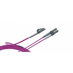 Jarretière optique OM4 LC/LC Duplex 2mm LSZH 1m00