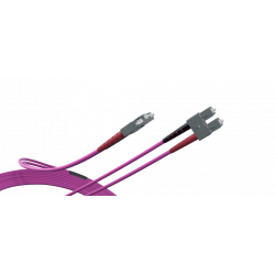 Jarretière optique OM4 SC/SC Duplex 3mm LSZH 1m00