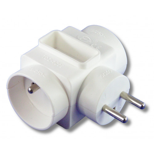 Bloc multiprise 2 pôles mâle / 3 femelles (dont 1 bipolaire) Bloc multiprise 2 pôles mâle / 3 femelles (dont 1 bipolaire)