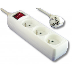 Multiprise 3 prises + interrupteur 1m00 Multiprise 3 prises + interrupteur 1m00