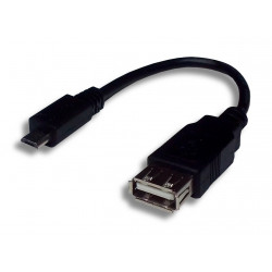 USB Type Micro B male / USB Type A female 0m10