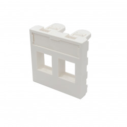 Plastron 45x45 RJ45 2 ports