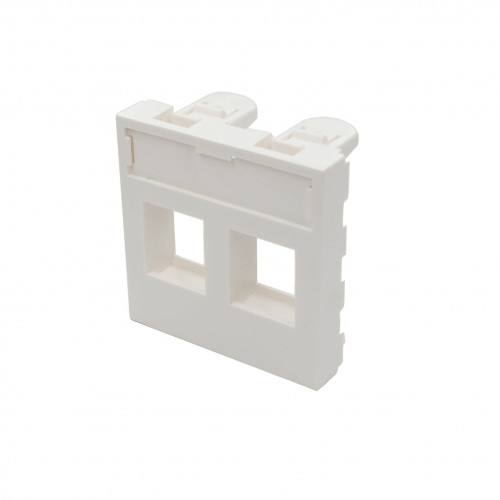 Wallplate 45x45 RJ45 2 ports