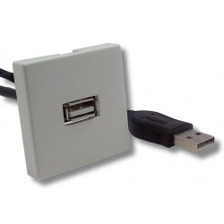 Plastron 45x45 USB femelle / mâle 20cm