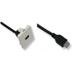 Plastron 45x45 HDMI femelle / mâle 5m00