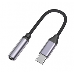 USB Type C male / Jack 3.5mm stereo female 10cm metal