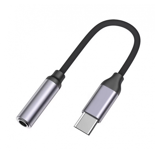 USB Type C male / Jack 3.5mm stereo female 10cm metal