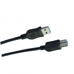 Cordon USB 3.0 Type A mâle / Type B mâle 1m80