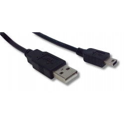 USB 2.0 Type A male / Type mini B 5 pins male 1m50